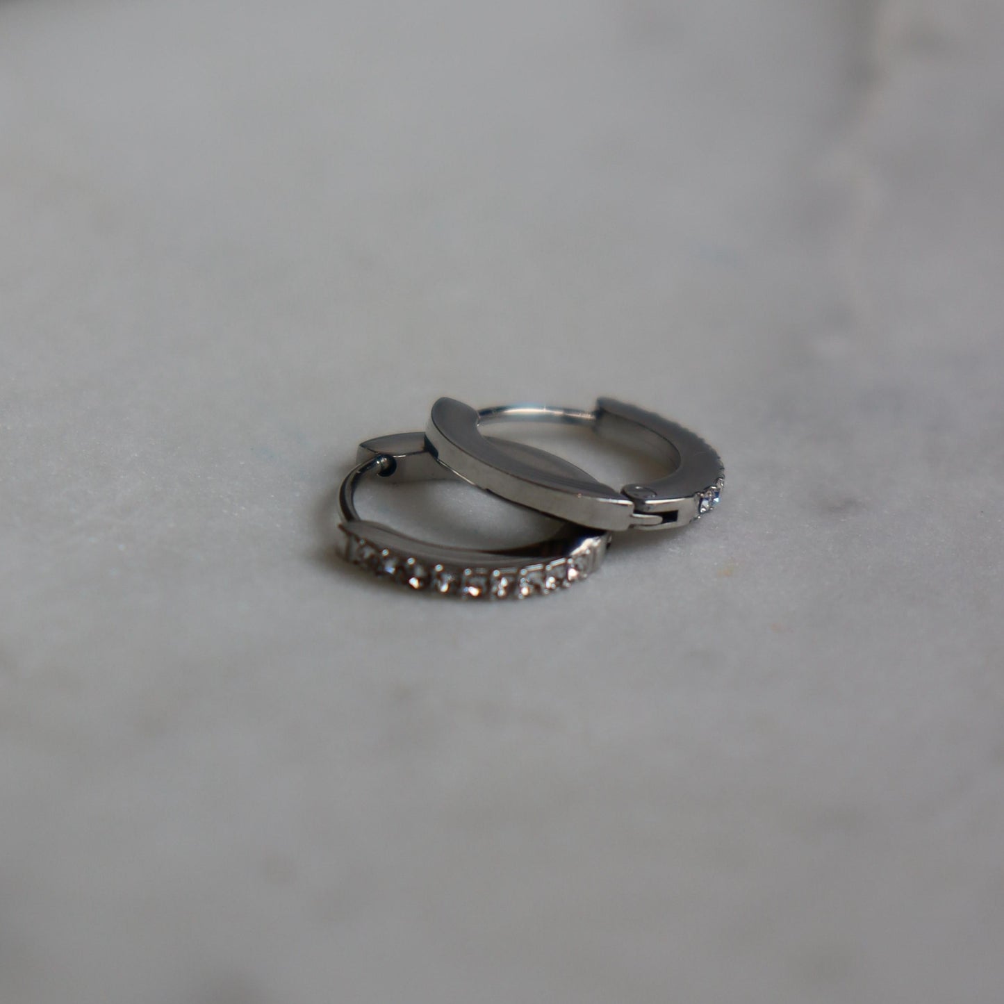 Silver Ray Hoops